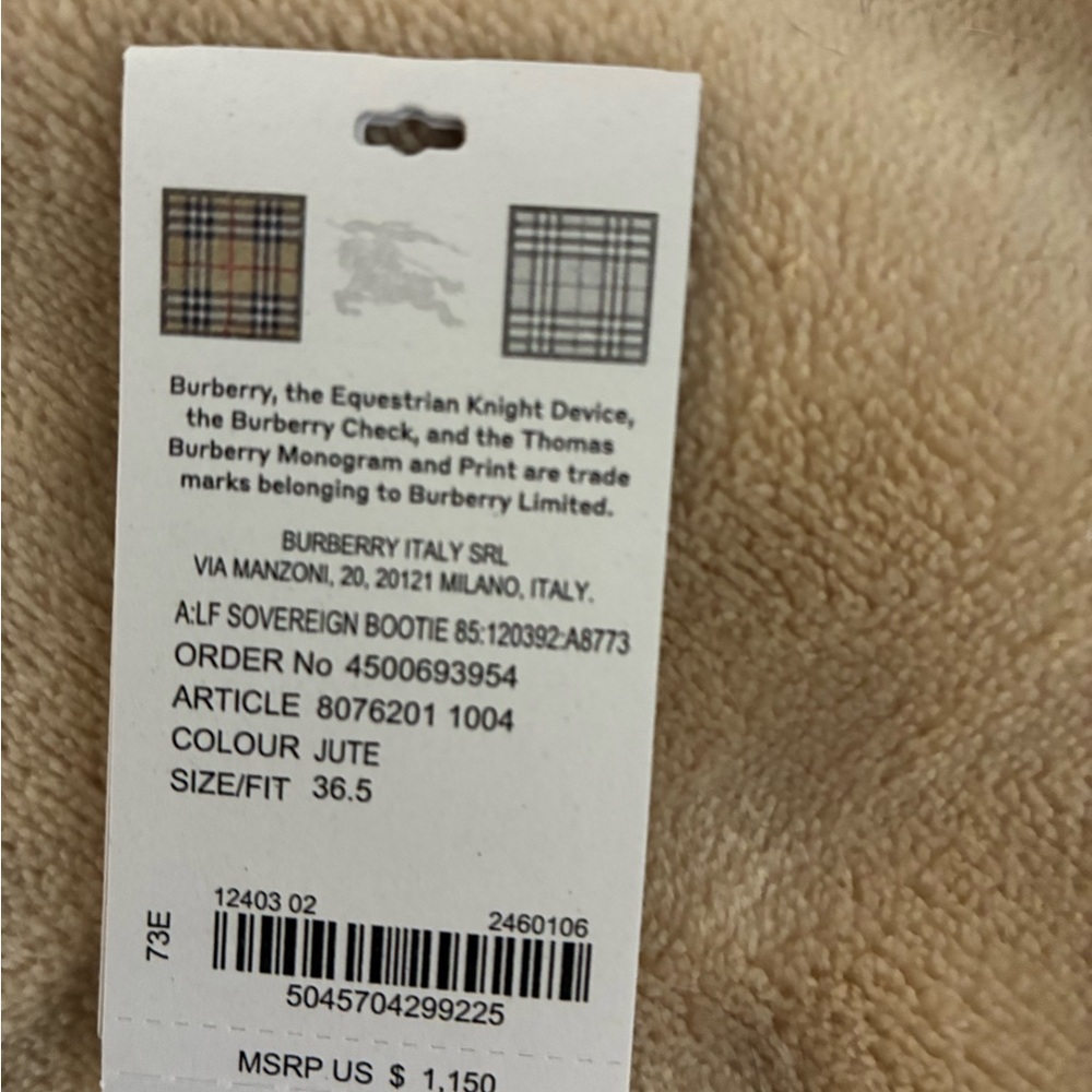 Burberry Tan Suede Ankle Boots - Picture 7 of 13